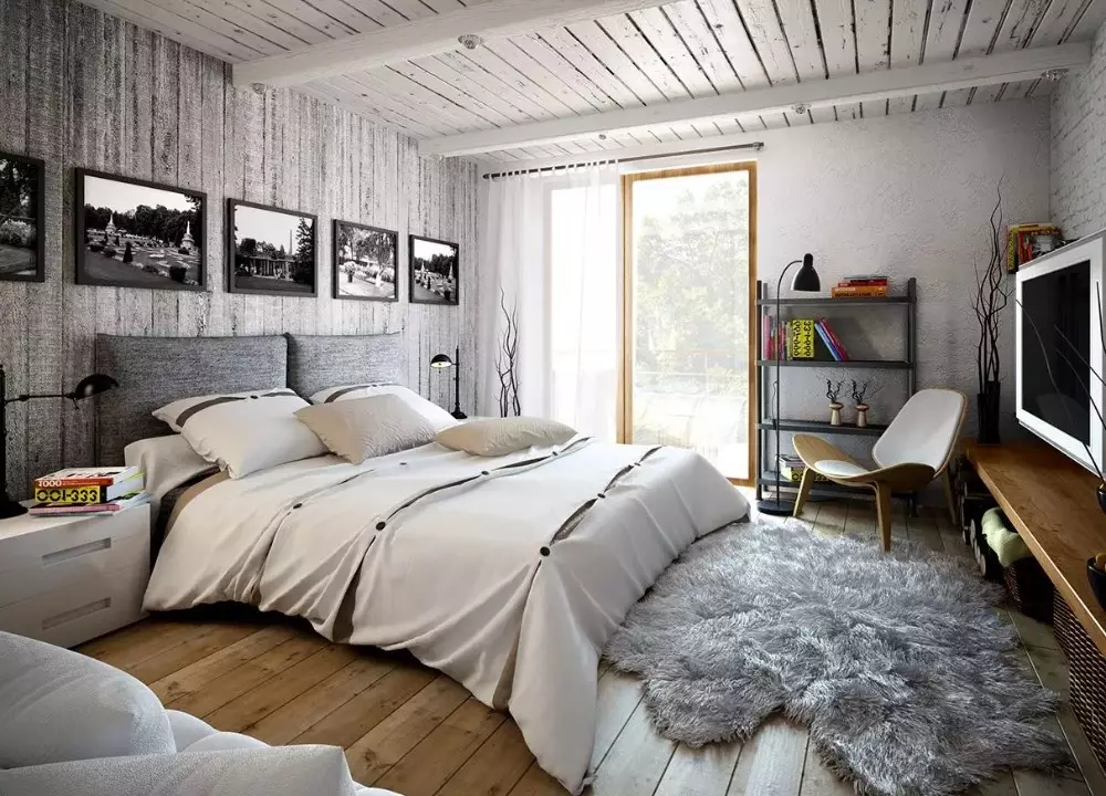 Спальня в стиле лофт фото
