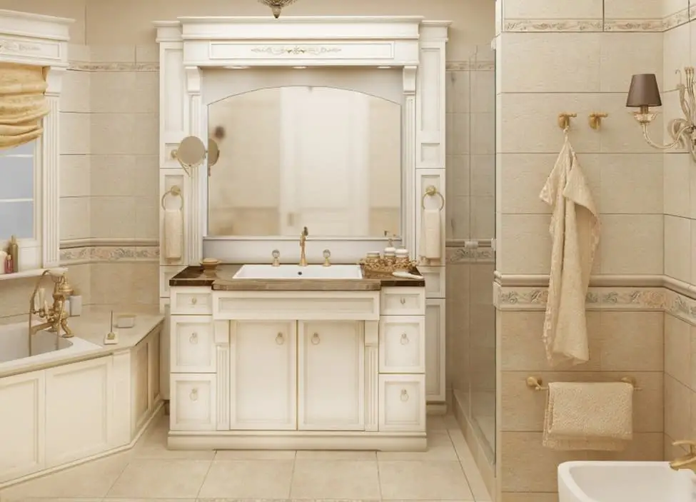 Мебель для ванной в классическом стиле фото