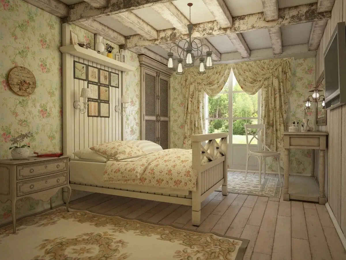 Деревянная спальня в стиле прованс фото