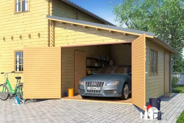 пристроенный гараж фото